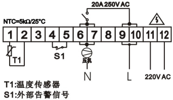 sjd8810系列温度控制器接线图