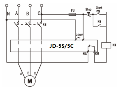 电动机缺相保护器工作原理和接线图